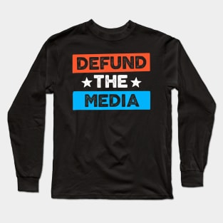 Defund the Media Protest Vintage Social Distance Long Sleeve T-Shirt